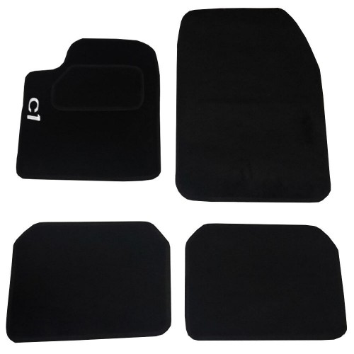 Tappetini auto in moquette con strappi compatibili con Citroen C1 Tappetini auto in moquette con strappi compatibili con Citroen C1